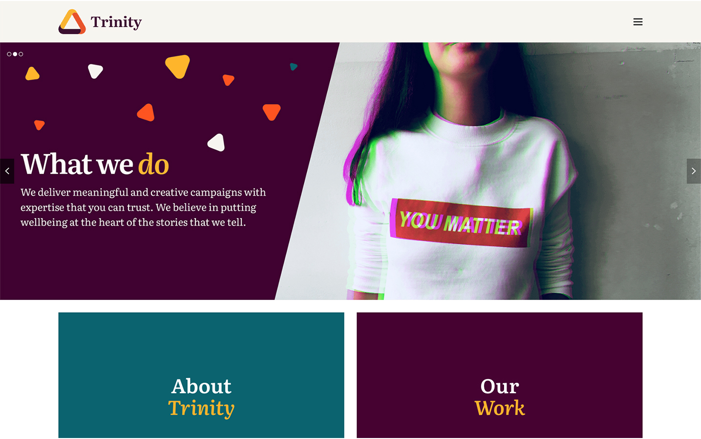 TrinityPR WordPress Website Redesign HomeScreen 02